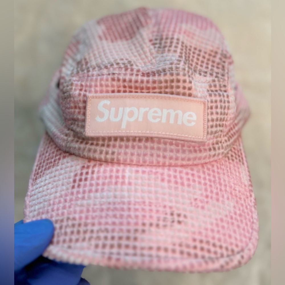 Supreme Camo Grid Velvet Camp Cap